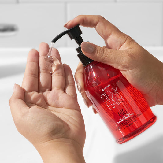 SexyHair medium hold heat activated blowout gel pump bottle