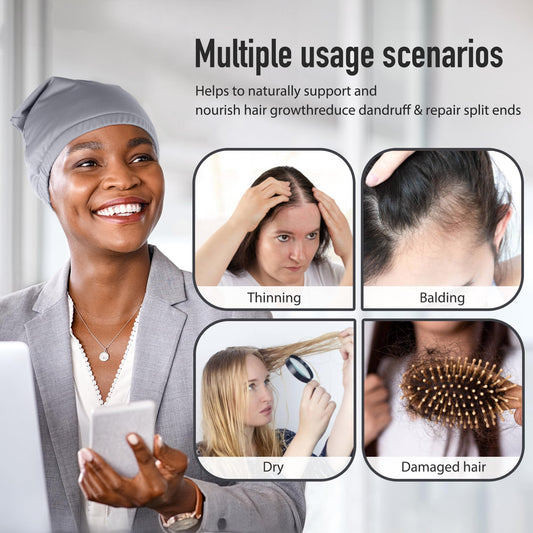 Zingterra reusable organic cotton hair oiling hat wrap close up