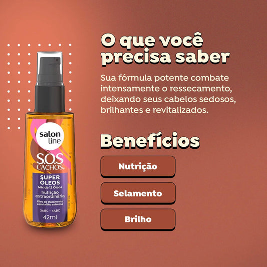 Salon Line SOS Cachos curly hair oil blend of twelve precious oils