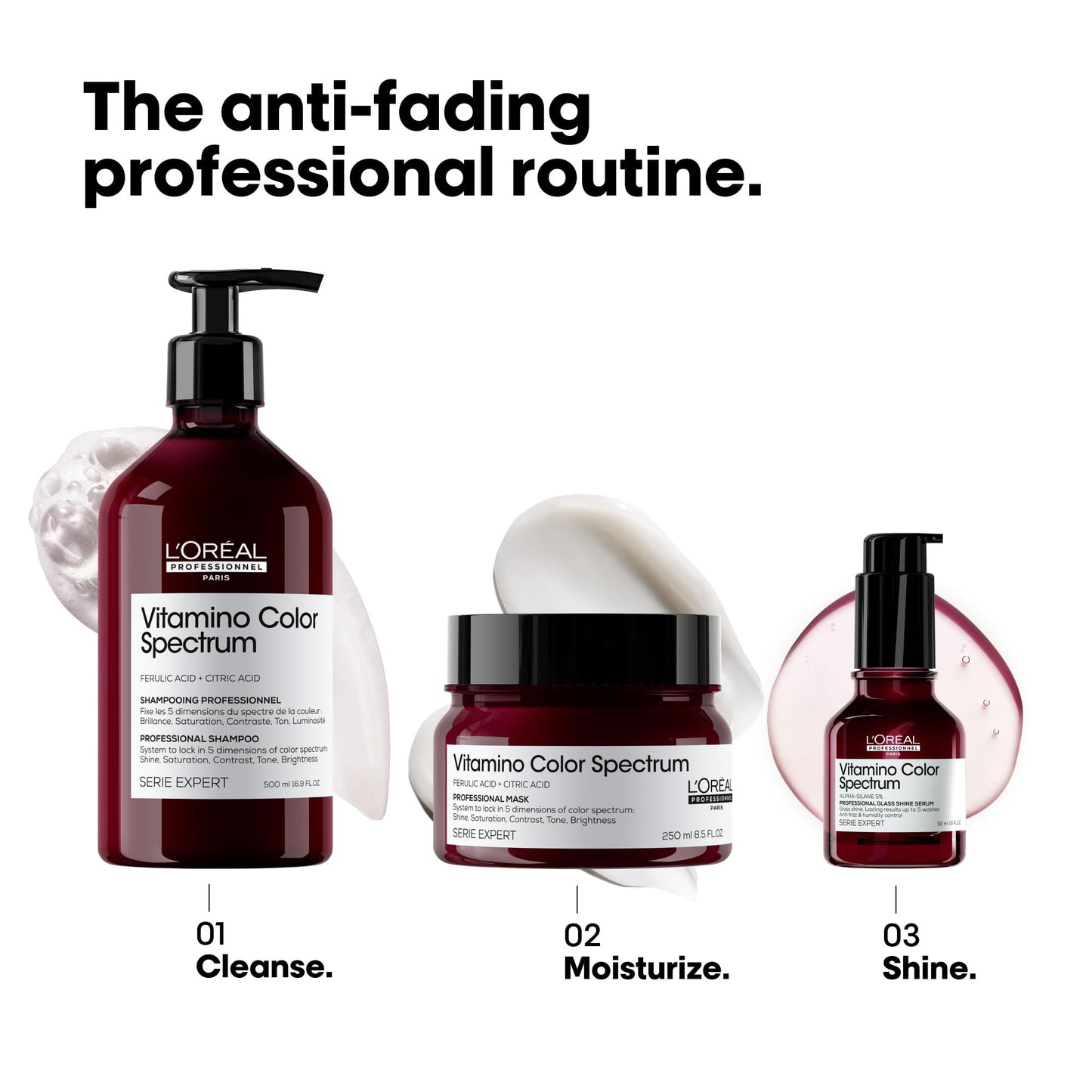 Professional L'Oréal Professionnel Vitamino Color Spectrum hair treatment bottle standing upright