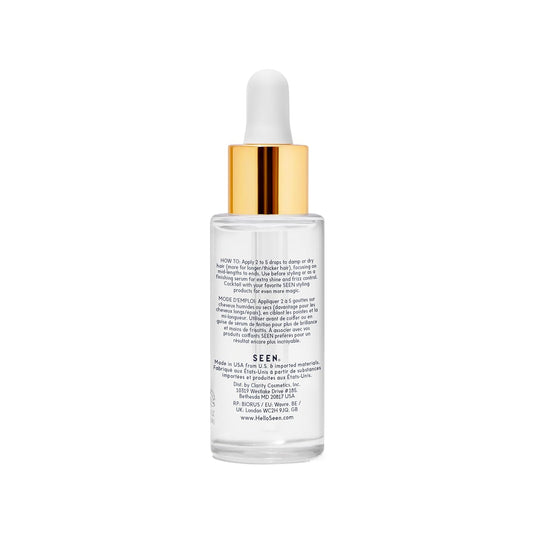 SEEN non comedogenic hair serum for acne prone skin product packaging