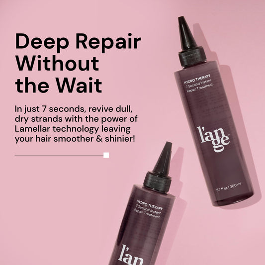 L'ANGE HAIR liquid lamellar water treatment nozzle close up for precision application