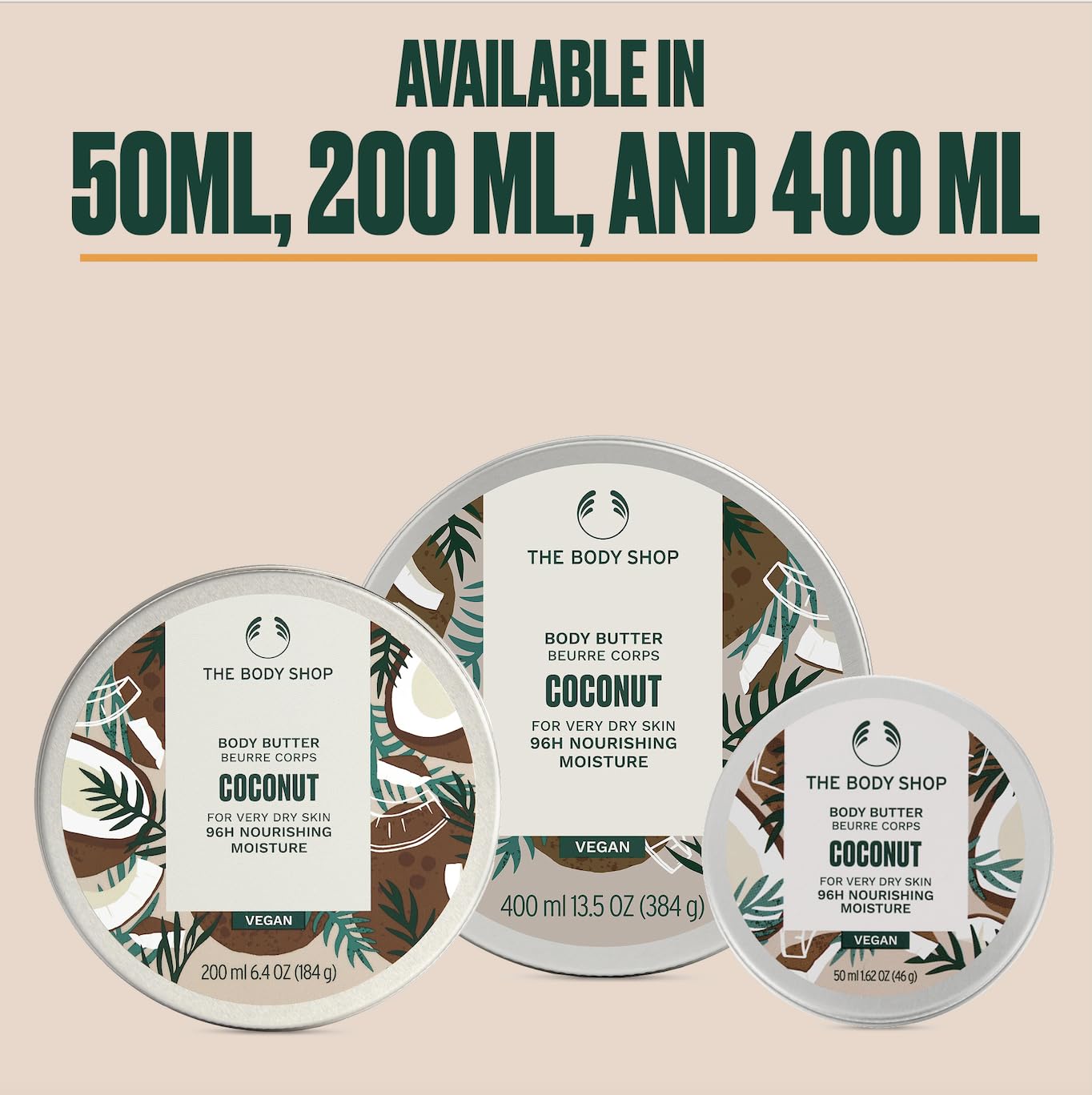 The Body Shop body butter 200ml size reference