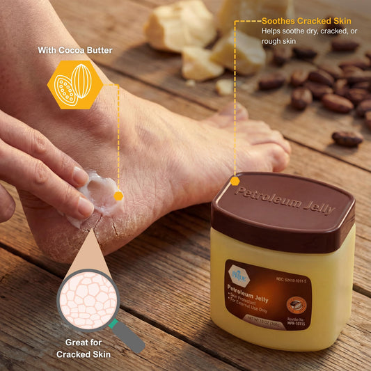 Med Pride Cocoa Butter Petroleum Jelly container label details