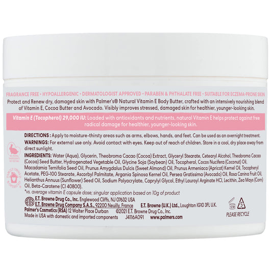 Palmer's Natural Vitamin E Body Butter 7.25 Ounce jar
