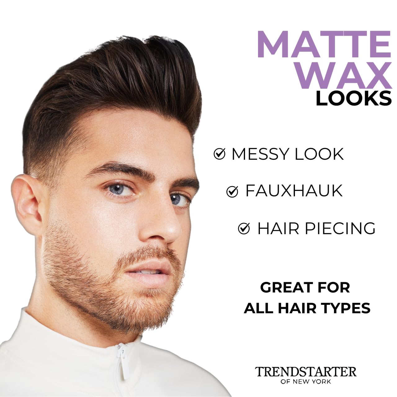 Premium TRENDSTARTER men grooming pomade suitable for all hair types