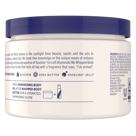 Texture shot of Vaseline Illuminate Me whipped body butter