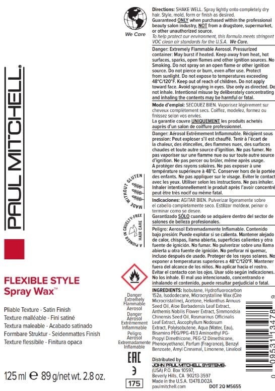 Authentic Paul Mitchell professional salon spray wax imported from USA for flexible frizz control