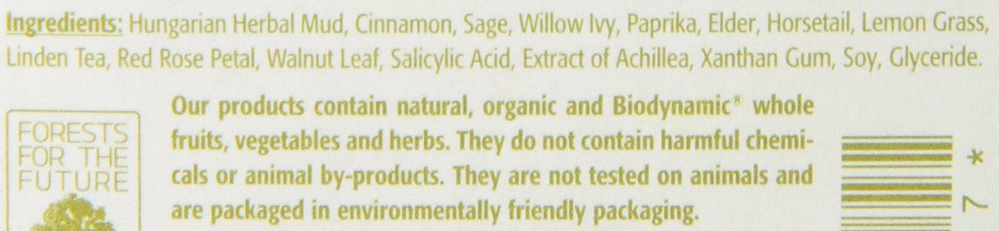 Authentic Eminence Hungarian Herbal Mud Treatment packaging showcasing active ingredients label
