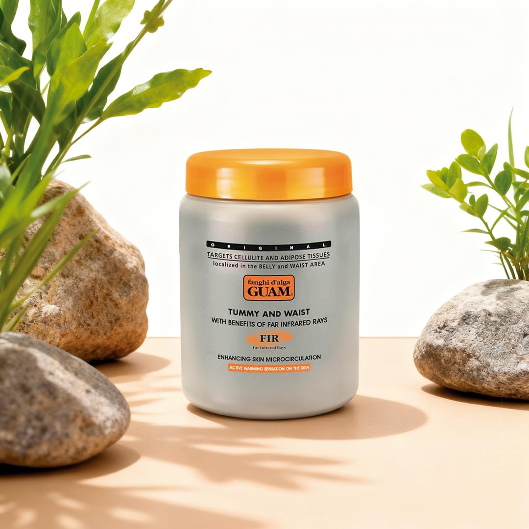 Guam skin firming and tightening mud jar and lid