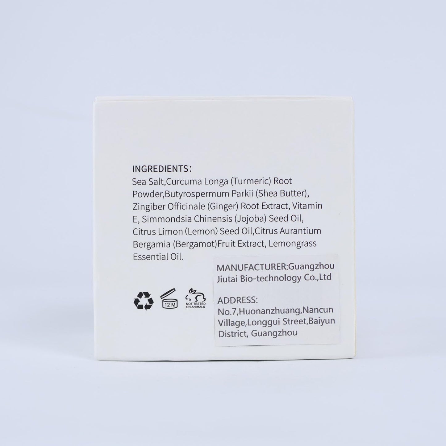 Liyalan Turmeric Body Scrub brand label close up