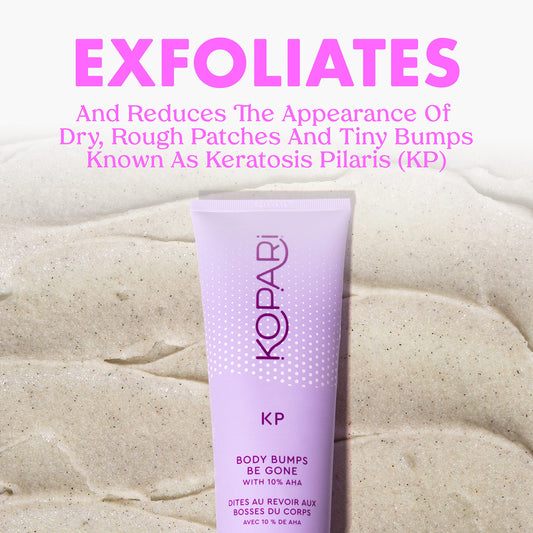 Kopari exfoliating body scrub texture and application