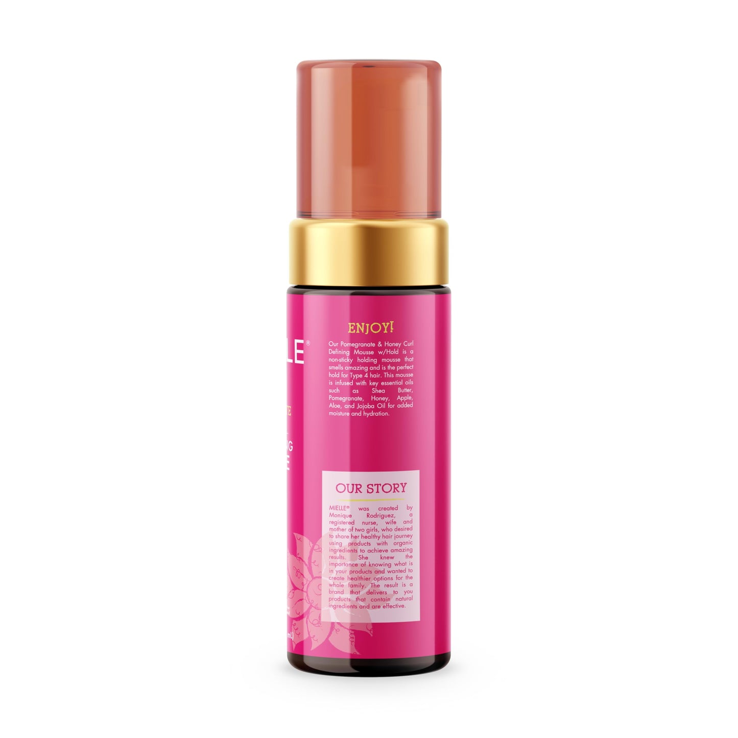 Mielle anti frizz defining mousse pump bottle overview