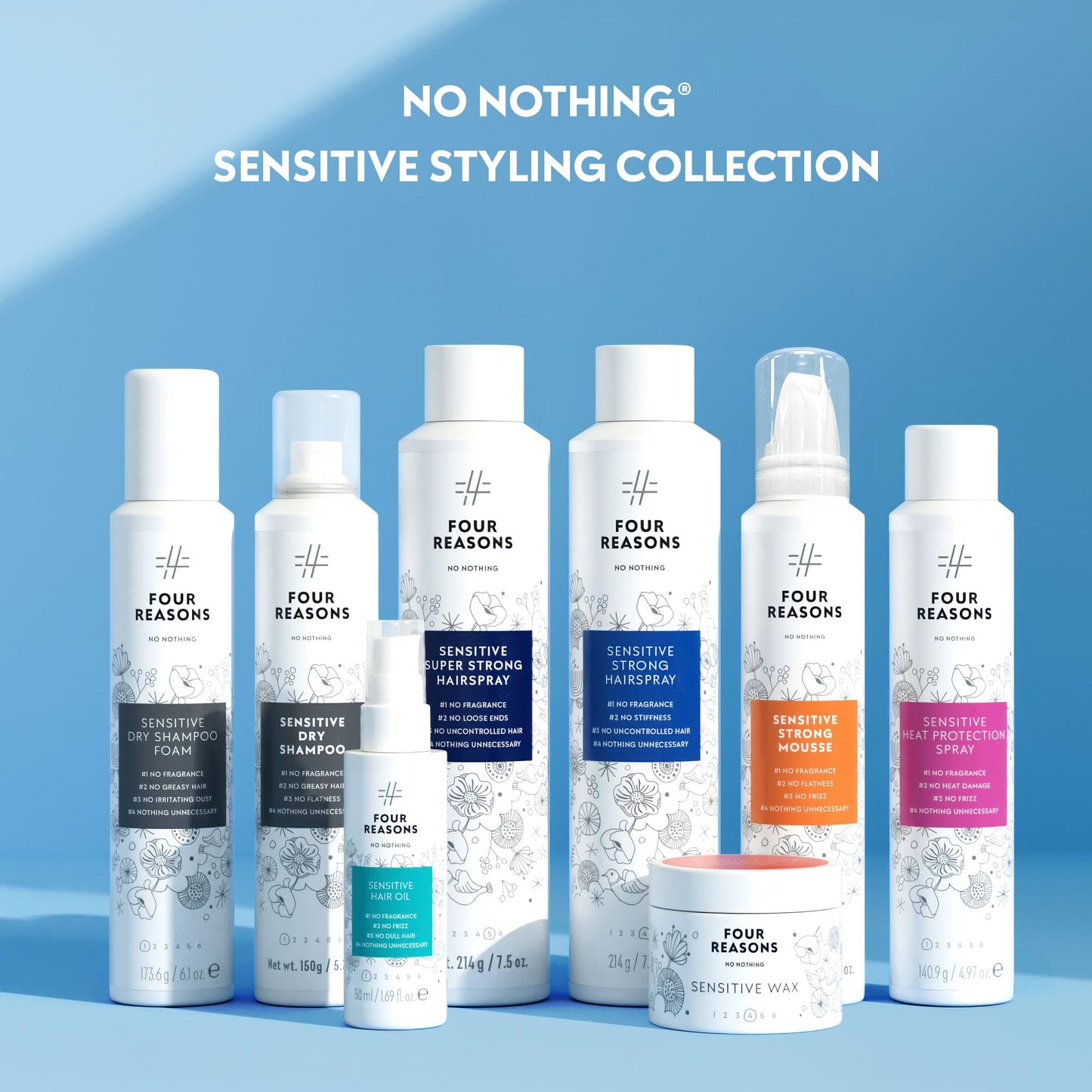 No Nothing sensitive hair mousse showing the dispensing nozzle application side