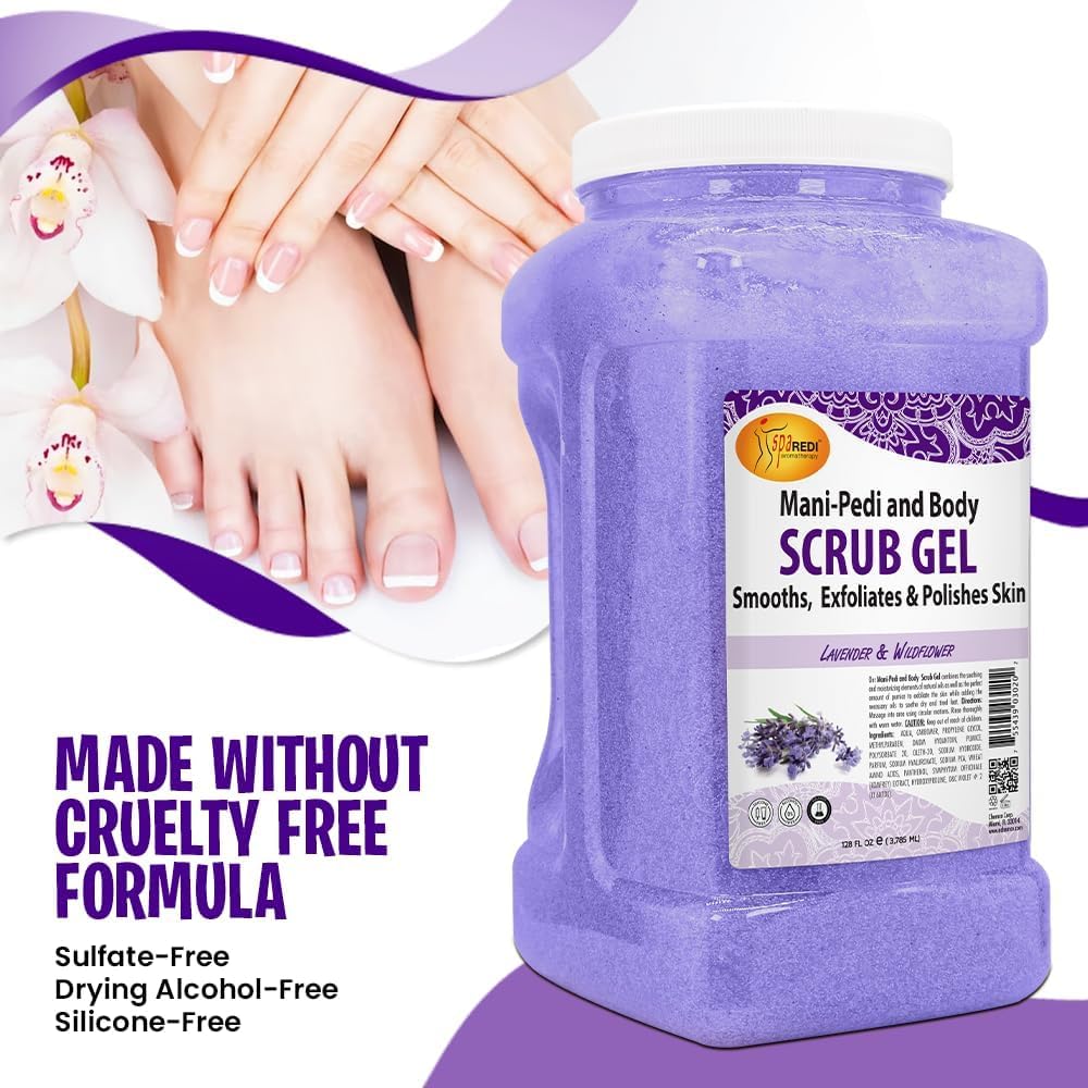 SPA REDI authentic USA imported sulfate free exfoliating scrub side angle view