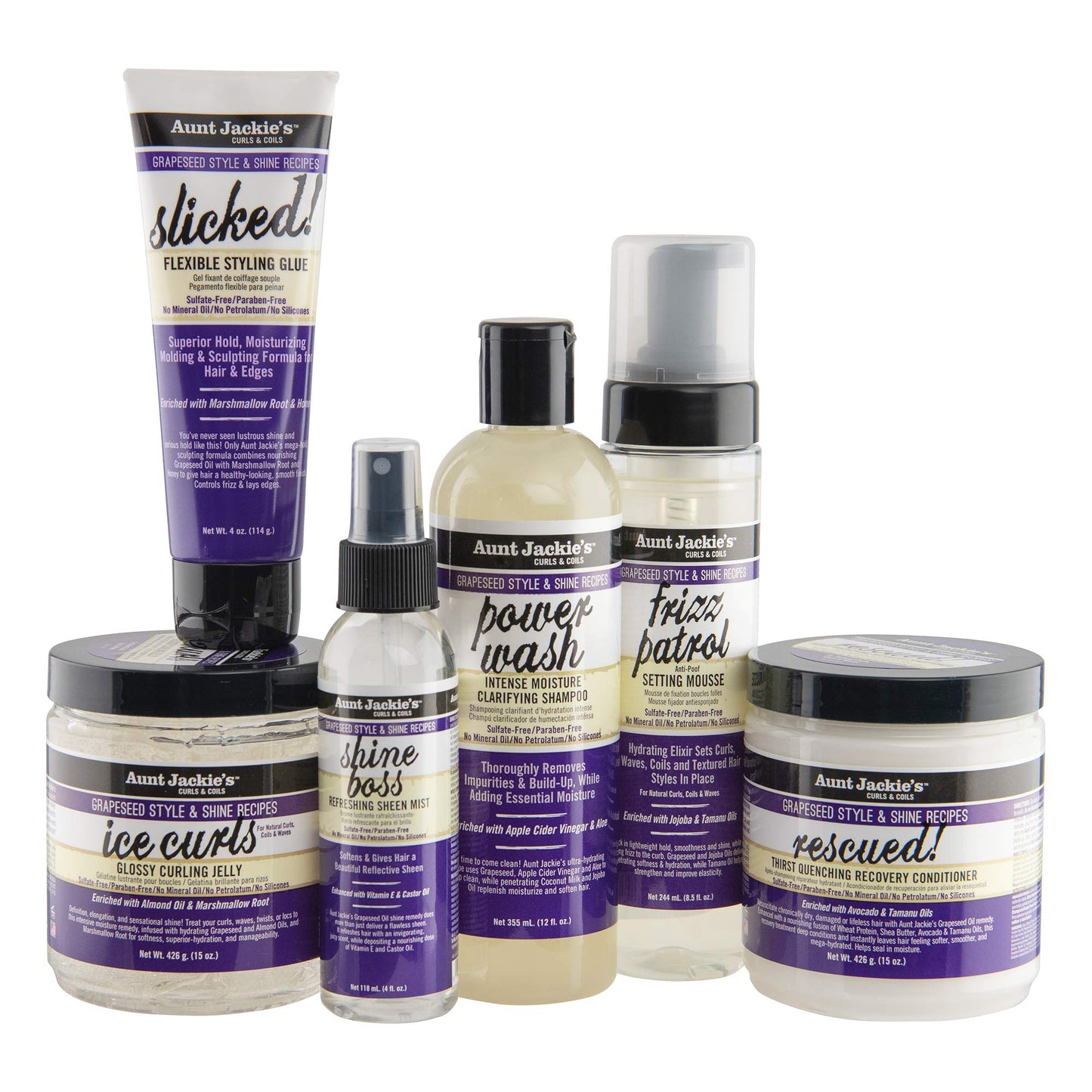 Aunt Jackie's anti shrinkage curling gel jar for premium hair styling