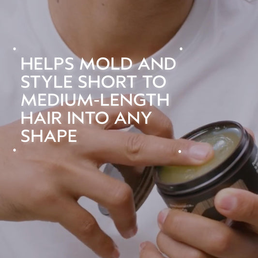 Aveda Men Pure-Formance Pomade 2.5 Ounce jar opened showing water-based texture