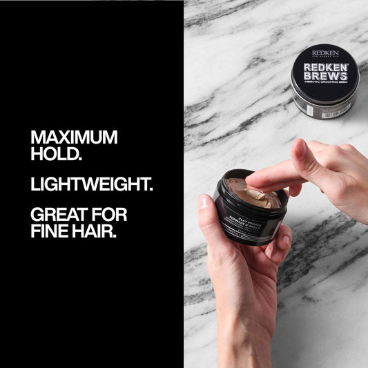 Redken Brews matte finish hair clay product texture