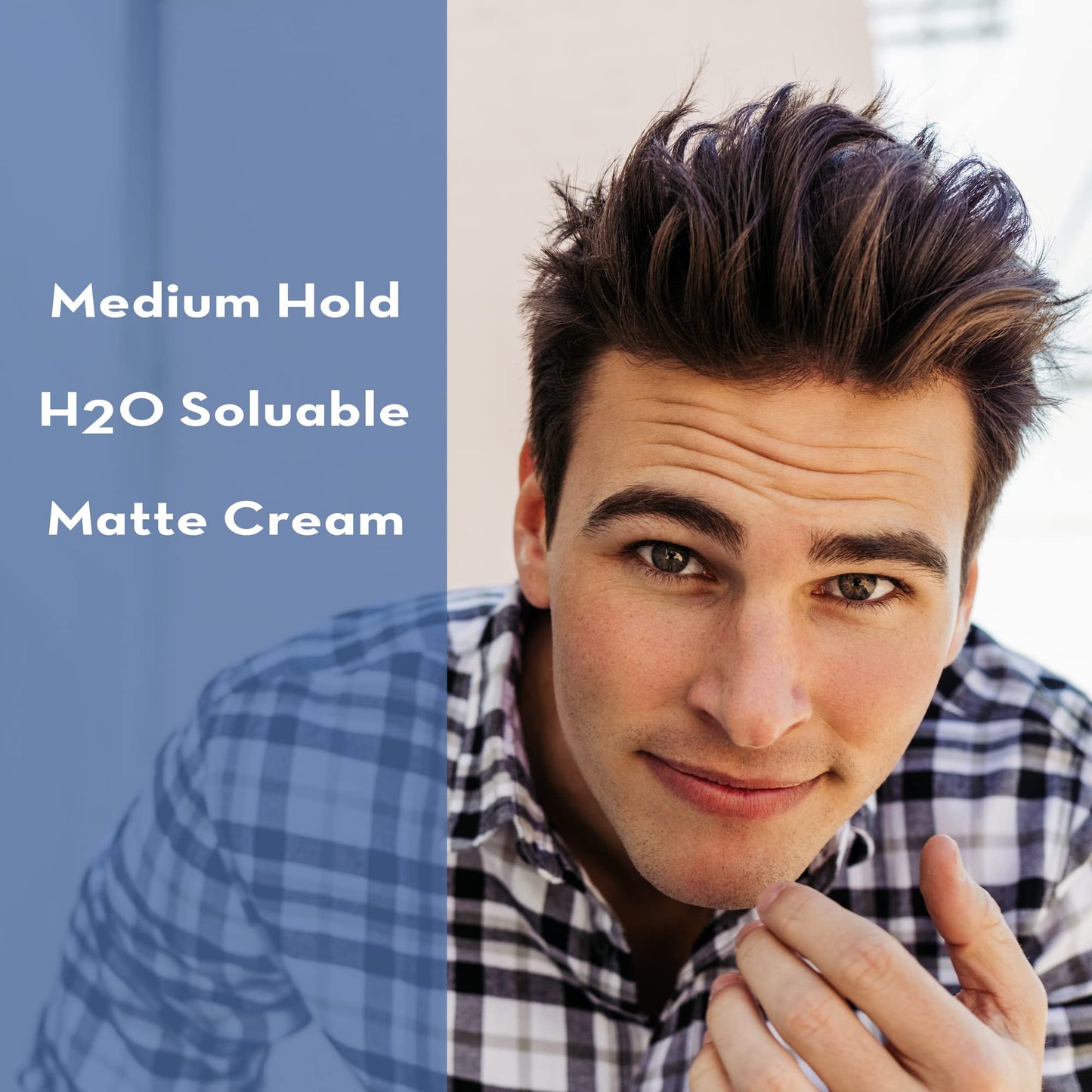 Professional barbers choice lightweight non greasy men hair cream close up