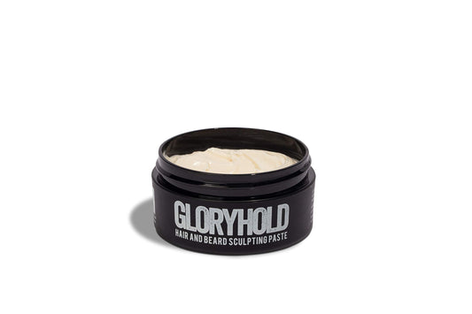 Masc Gloryhold styling paste jar branding and size details