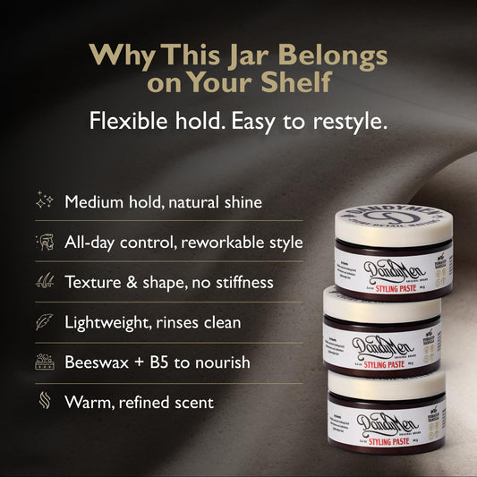 DandyMen Tobacco Vanilla styling paste 3.4 ounce container