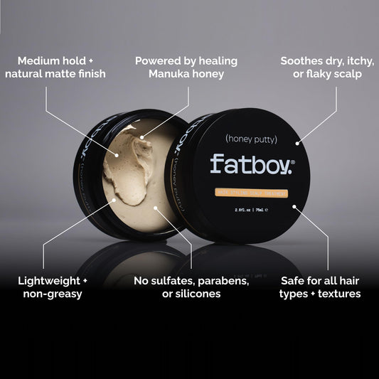 Fatboy Honey Putty jar for hair nourishment