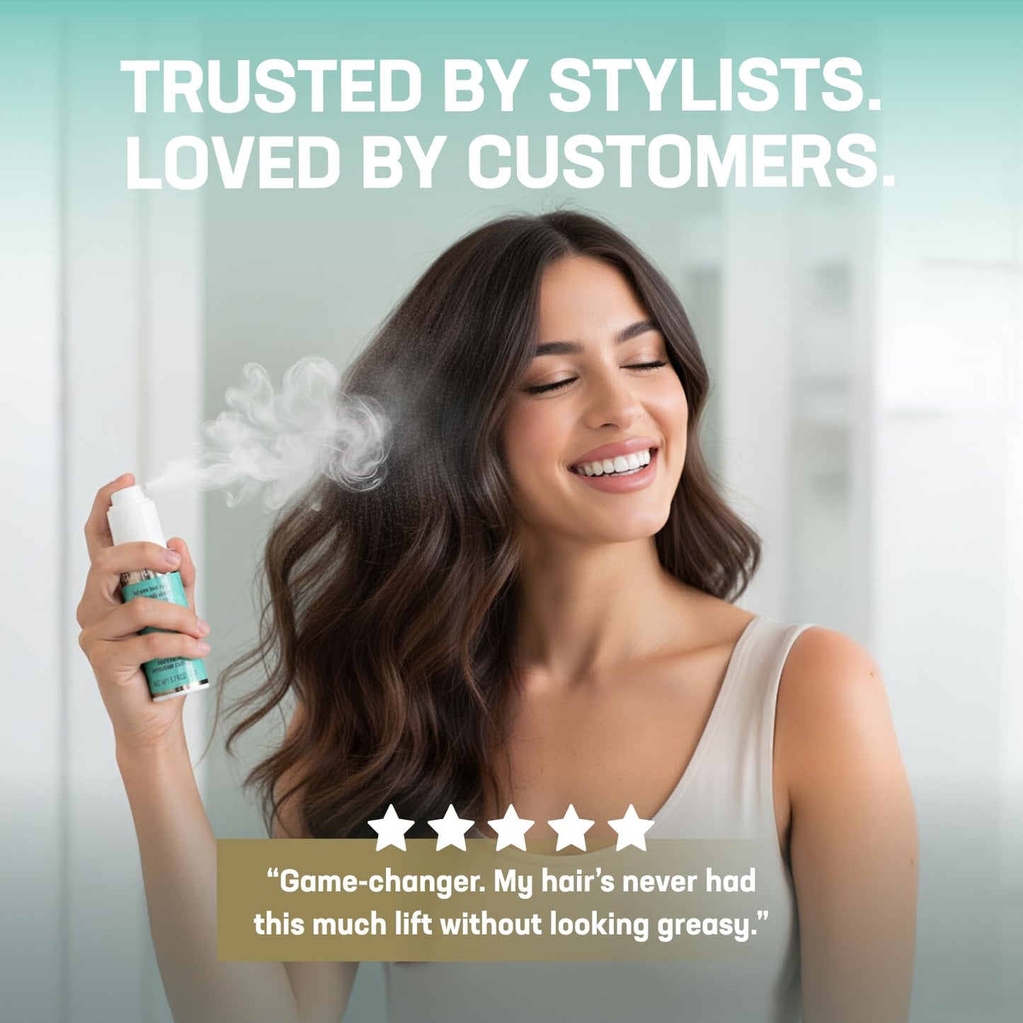 Lifestyle shot of Uplift Texture Dust for textured hairstyles
