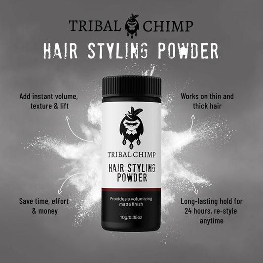Tribal Chimp hair volumizer powder individual bottle packaging