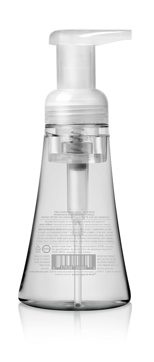 Method plant based foaming hand wash white pump dispenser details