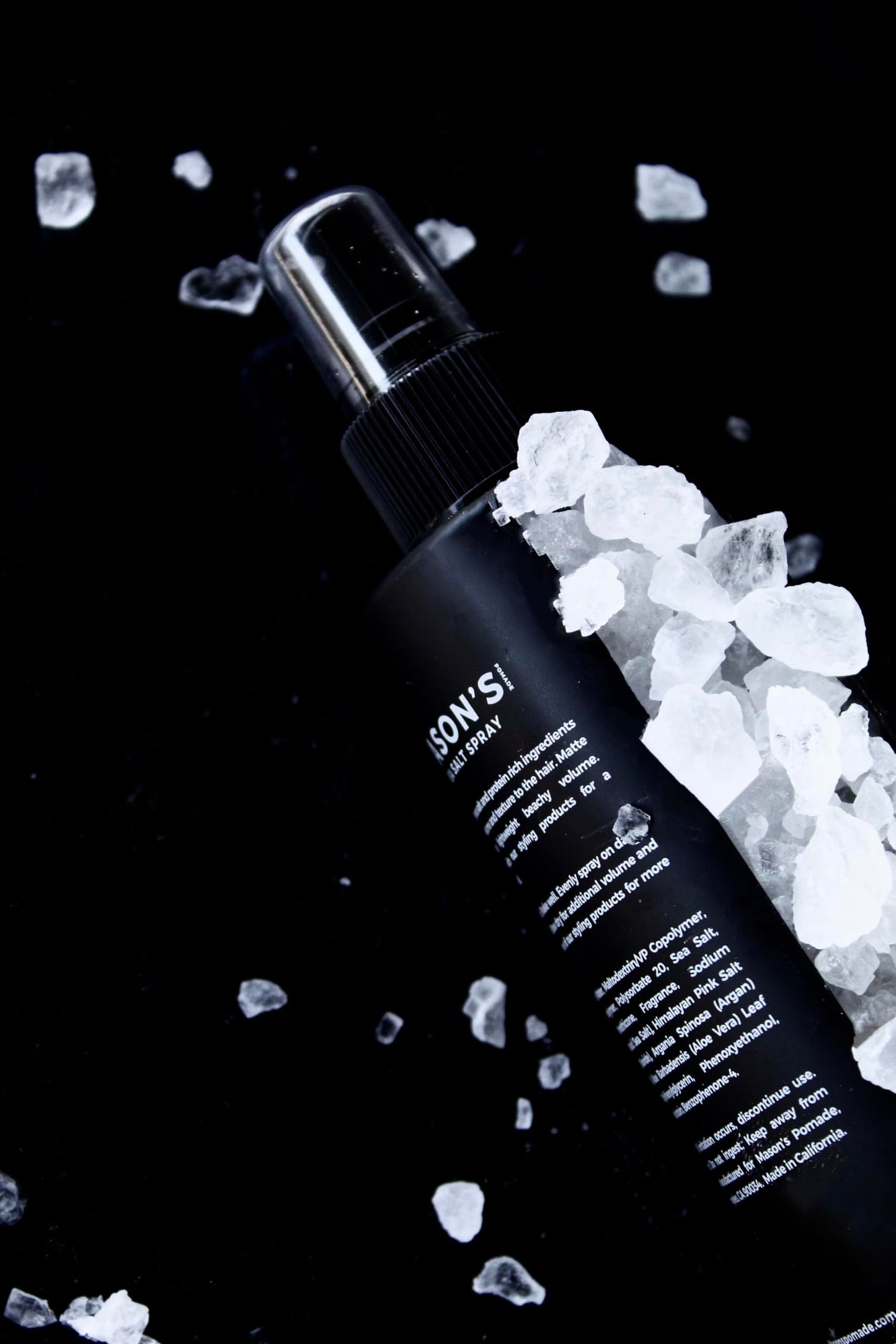 Professional hair styling with Mason's Pomade sea salt mist