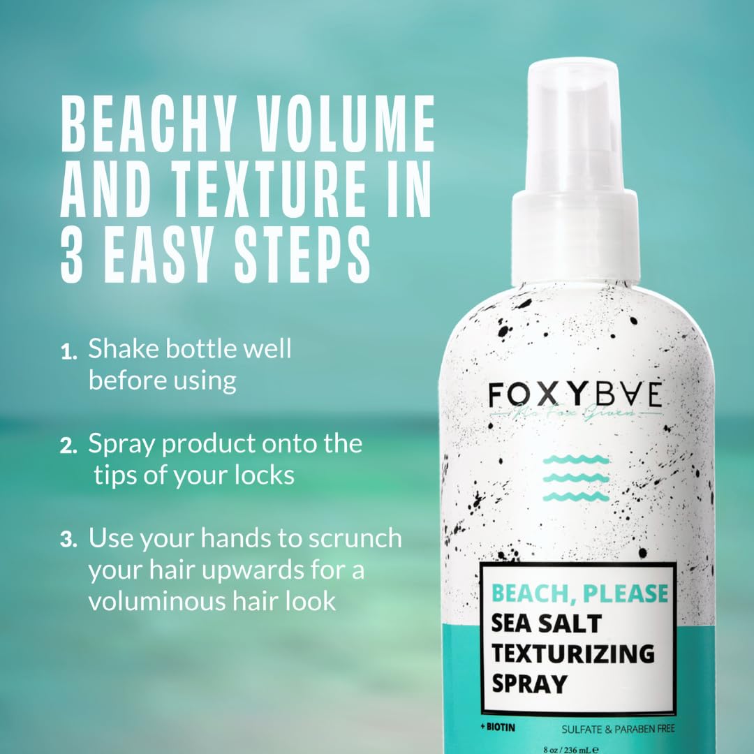 Authentic FoxyBae Beach Please hair spray 8 fluid ounce bottle