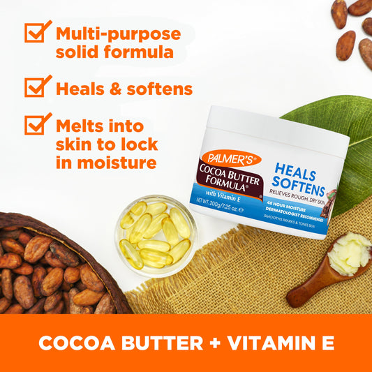 Palmer's Cocoa Butter solid lotion 7.25 ounces jar packaging