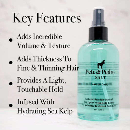 Pete and Pedro Salt sea salt spray product label details
