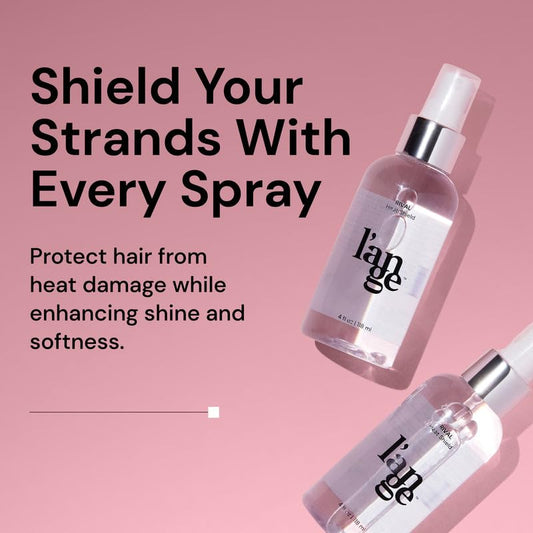 L'Ange Hair Rival Heat Shield 4 fluid ounce bottle showing ingredient highlights