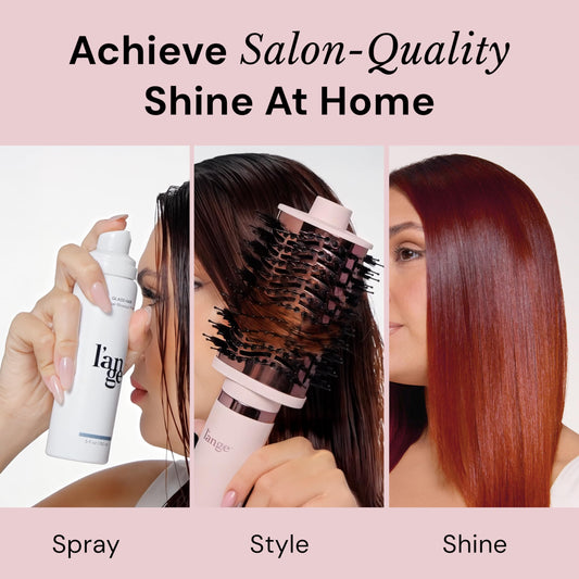 L'Ange Hair Glass Hair thermal heat protection spray product label