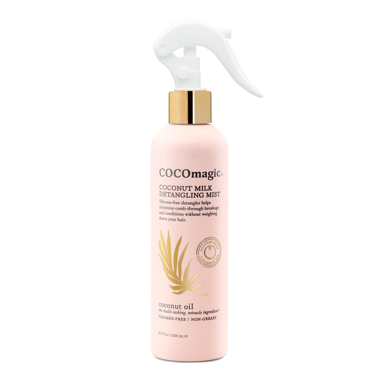 Cocomagic moisturizing hair mist ingredients list on back labels