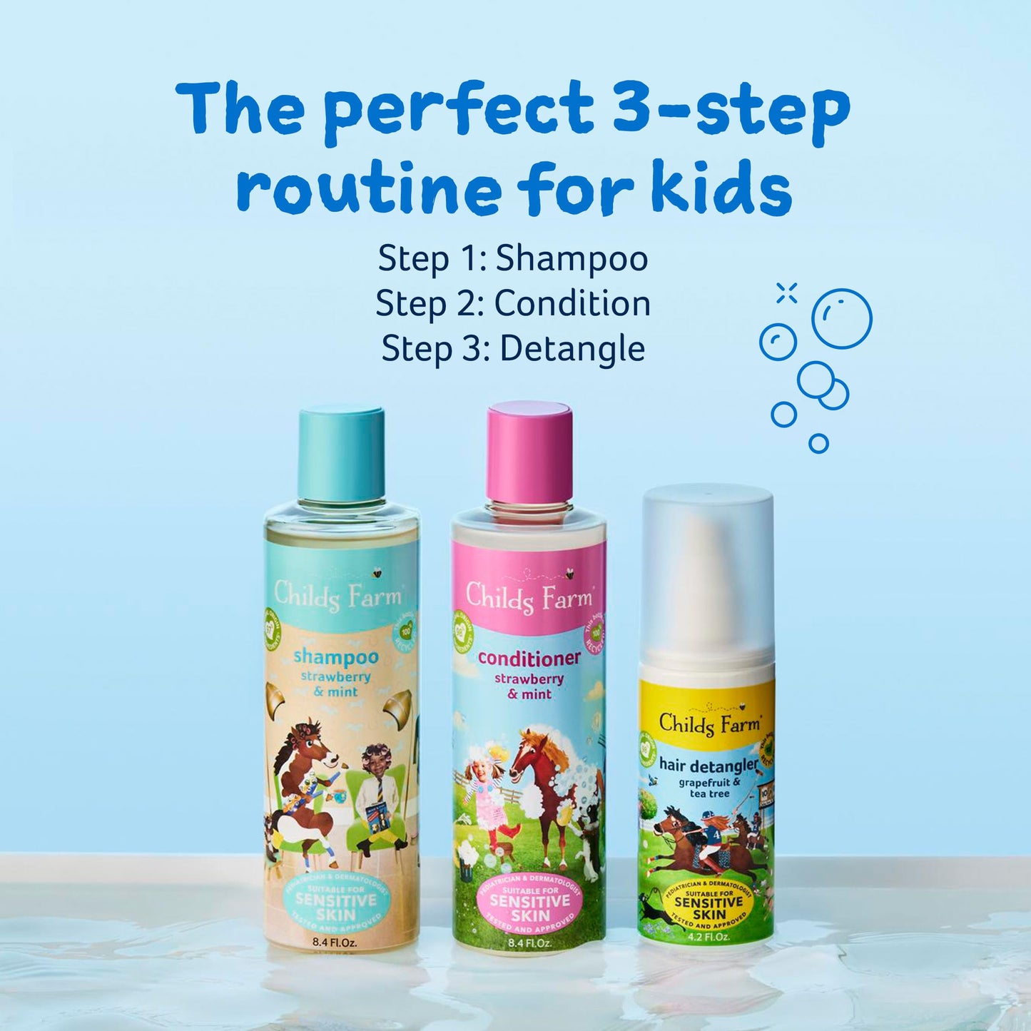 Childs Farm daily tangle taming hair spray for babies and kids