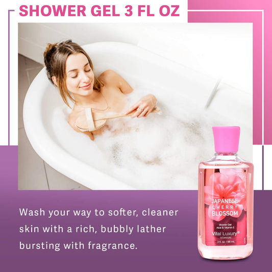 Vital Luxury 3 piece home spa kit bottles.