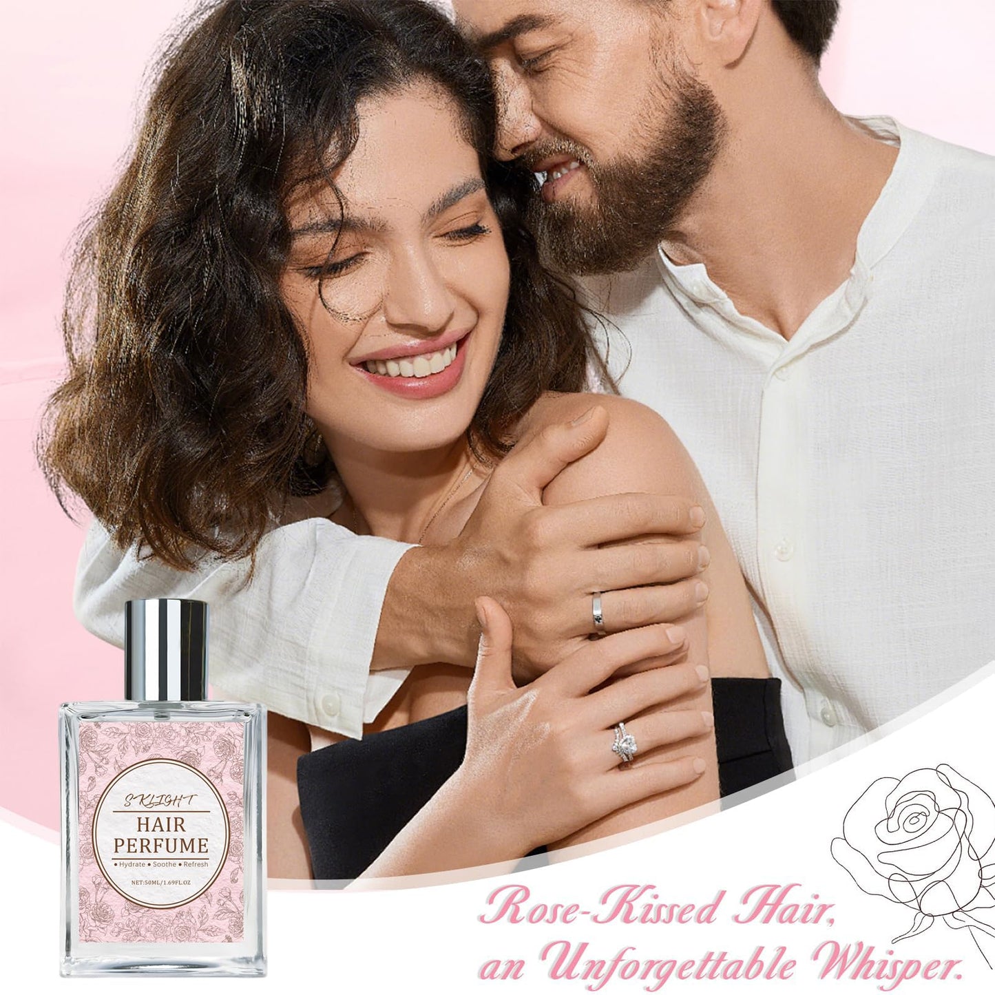 Lifestyle shot of Msktasy rose scented hair and body mist