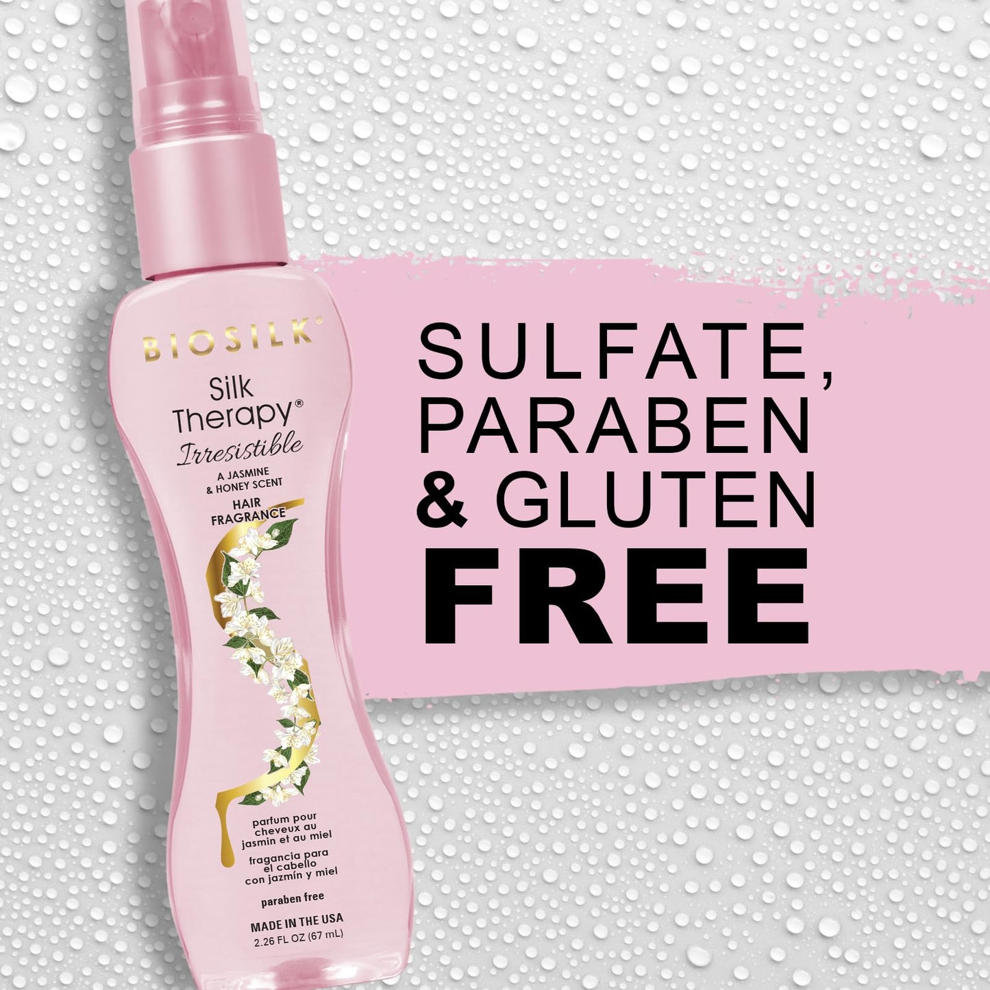 BioSilk Irresistible collection hair mist for shine and scent