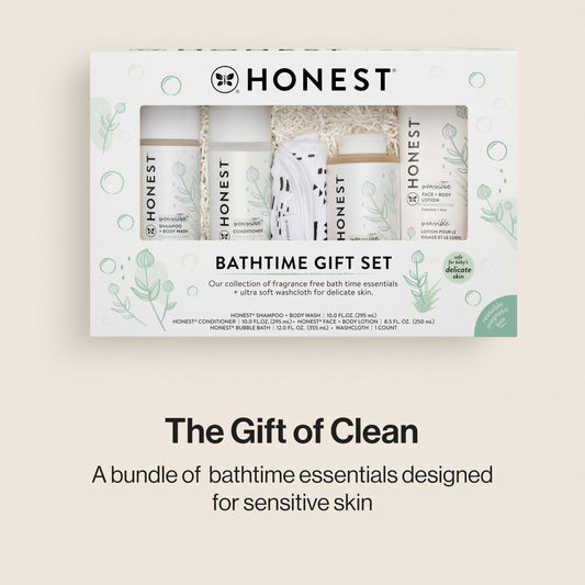 The Honest Company bath essentials gift set in reusable box