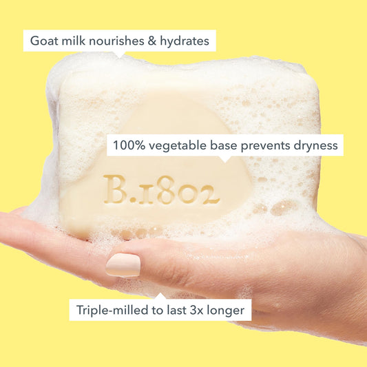 Beekman 1802 fragrance-free soap bar packaging