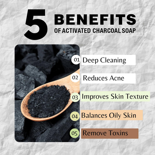 One With Nature charcoal exfoliating bathing bar packaging showing certified non GMO mineral ingredients
