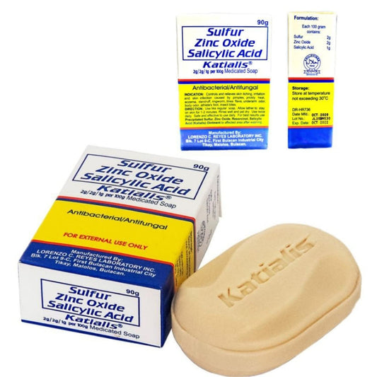 Authentic Katialis sulfur and zinc oxide soap 90 grams