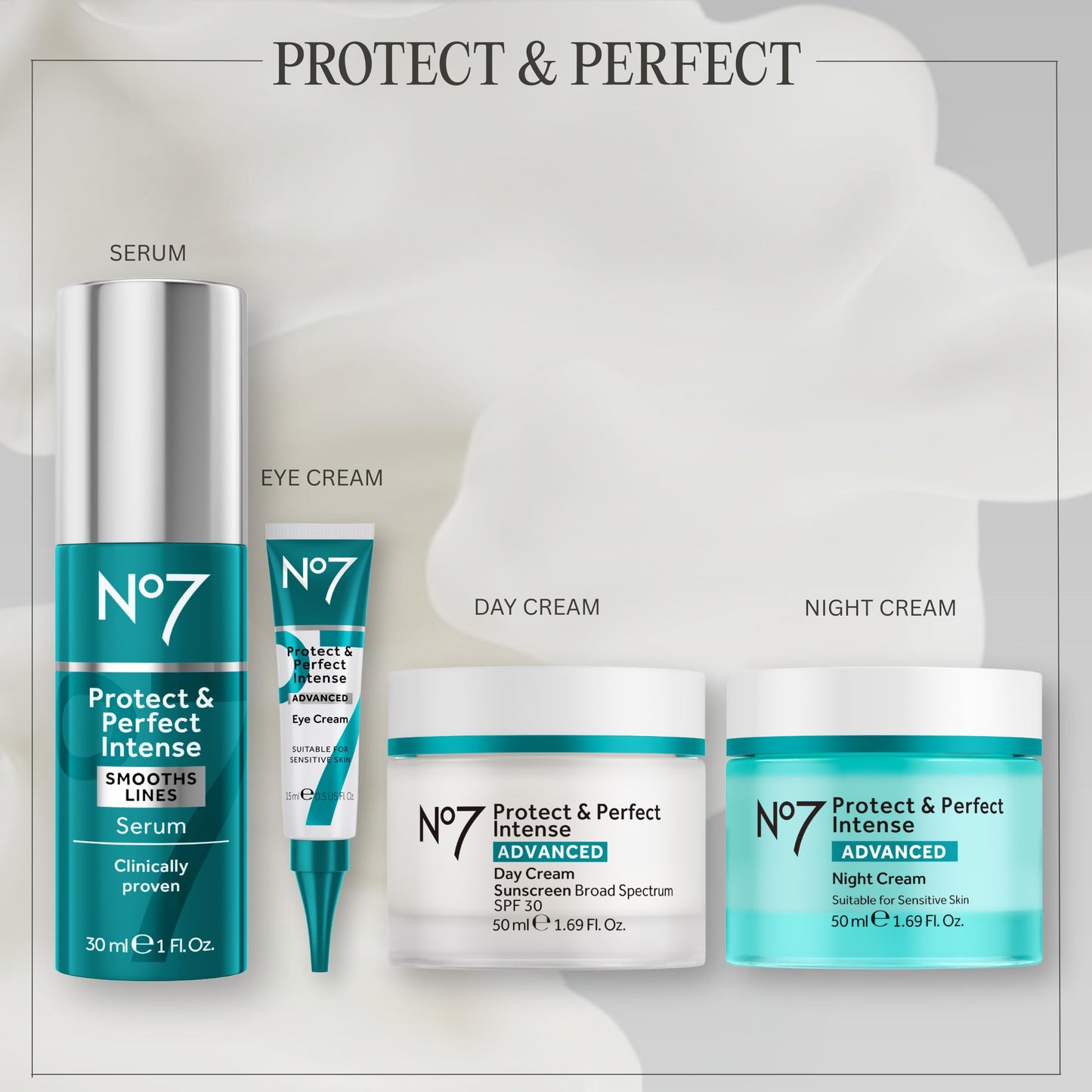 No7 Protect And Perfect Intense Advanced Eye Cream skincare application demonstration