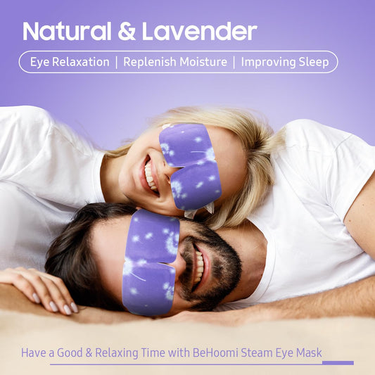 Lavender scented self heating eye mask individual sachet
