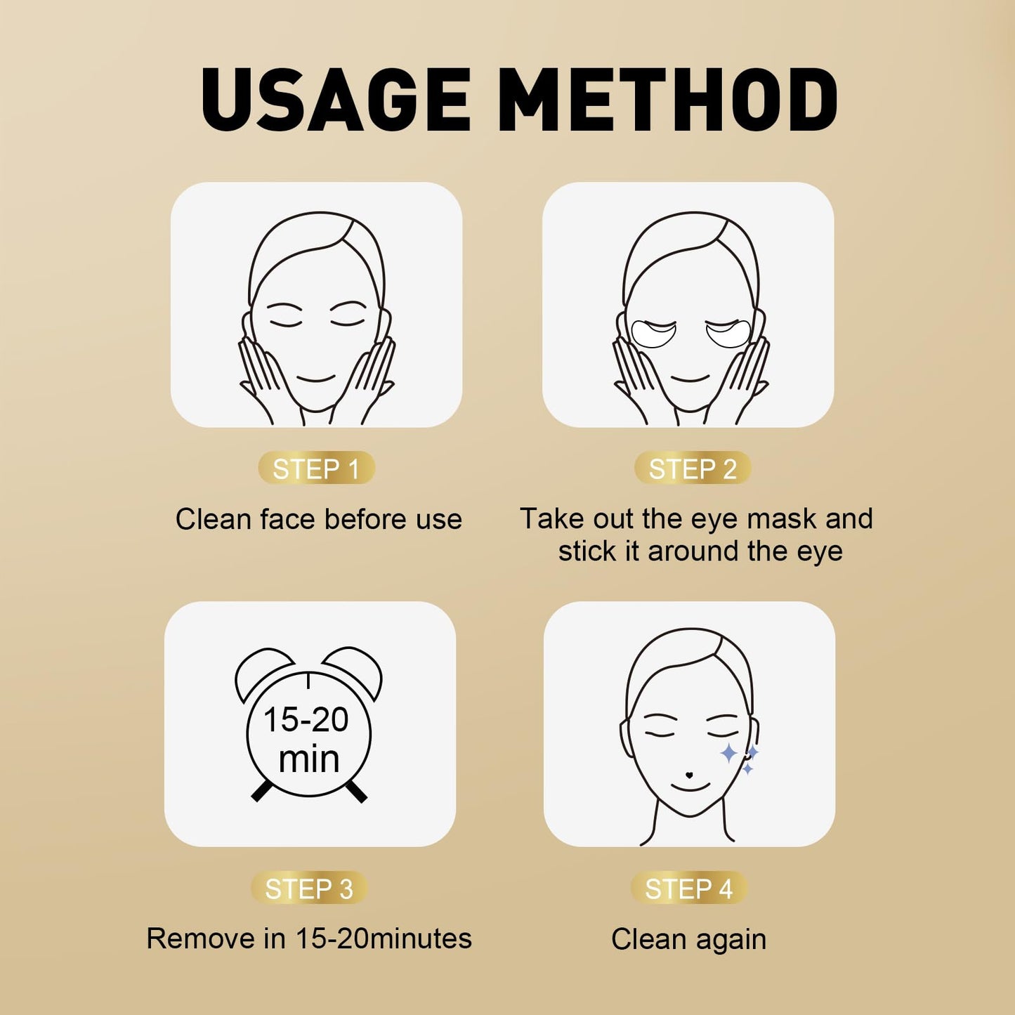 CHMI premium under eye patches displayed with natural plant extract ingredients