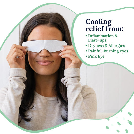 CorneaCare Rescue cooling eye masks showing individually wrapped single use packets