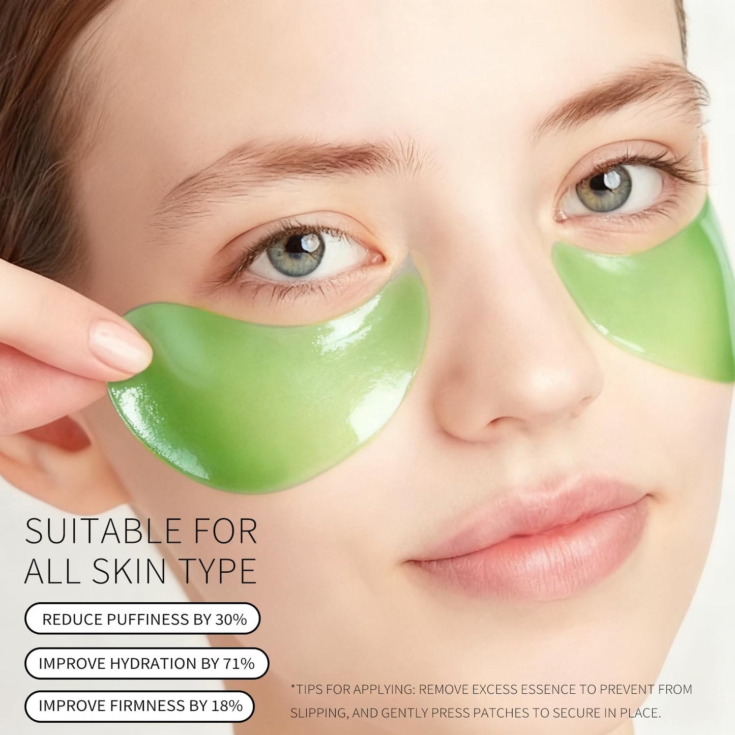 Packaging box showing the full ingredients and usage instructions for the imported eye patches