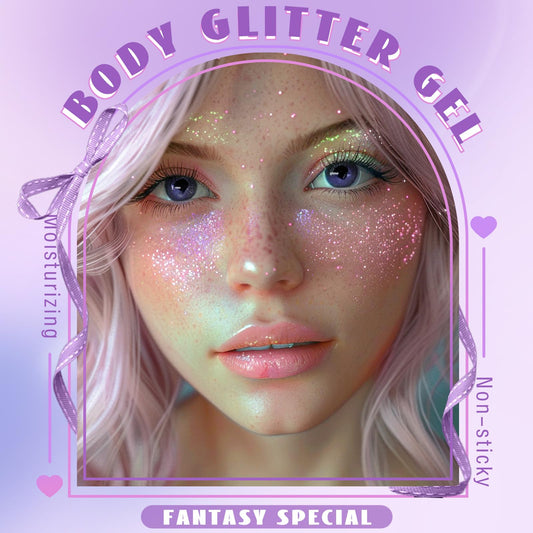 Chameleon color changing glitter gel bottle showcasing roll on applicator top